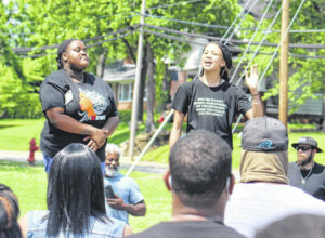Marchers protest peacefully