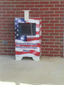 Peachland installs dropbox to retire American flags