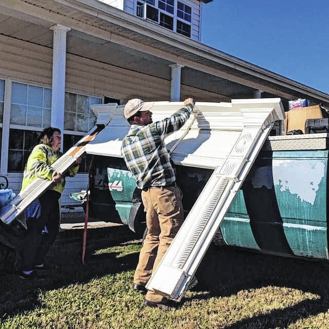 Austin Kirkland loads the returned mantle.
Contributed photo