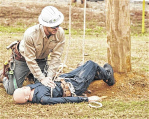 Garrett Thomas places 5th in Pole Top Rescue competition