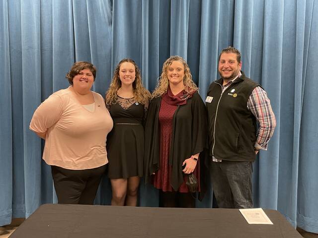 Caroline Goins-Assistant District Governor, Abbigal Wilson-ACEC Interact Club President, Stephanie Wilson-Wadesboro Rotary Club President, Nico Iannelli- Rotary International District 7680 Governor
                                 Contributed photo