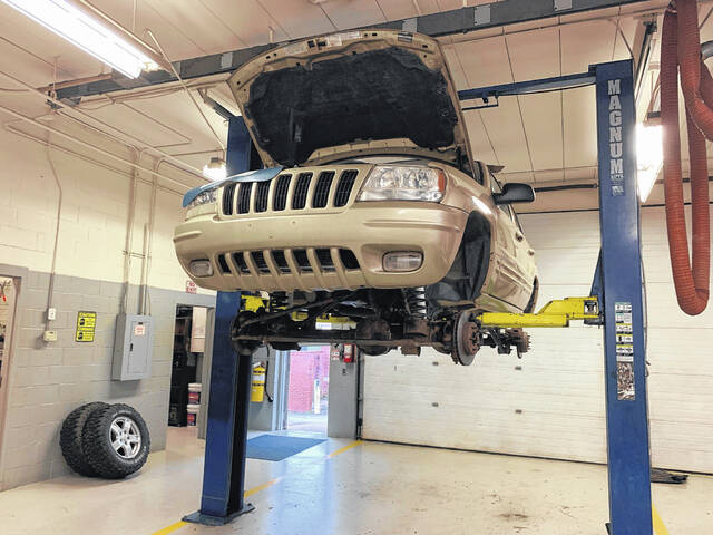The CTE Expo showcases state-of-the-art opportunities for students, including this working auto shop to teach students mechanic skills.
                                 Hannah Barron | Anson Record