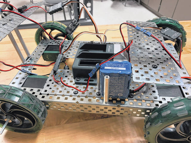 Anson High Schools CTE program allows students to practice robotics building robots like this, which was showcased at the CTE Expo.
                                 Hannah Barron | Anson Record