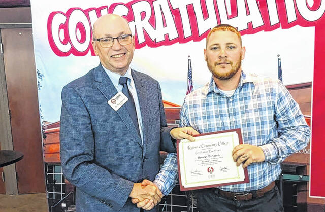 After going through the Electric Lineman program, Timothy Moses said he feels like he is on the right career path to support his family and meet all the criteria that he wants in a job.
                                 Photo courtesy of RCC