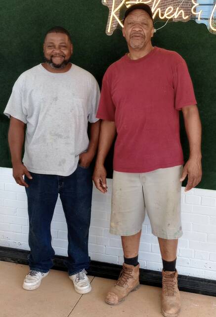 Antonio Edwards pictured with Mike Chambers. Edwards says that now, Everything is going great with me.