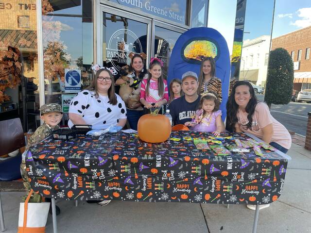 The staff at Parsons Drug Company in Wadesboro had a great time giving out glow in the dark tattoos and candy during the Candy Trail!
                                 Photo courtesy of Sadie Shaver