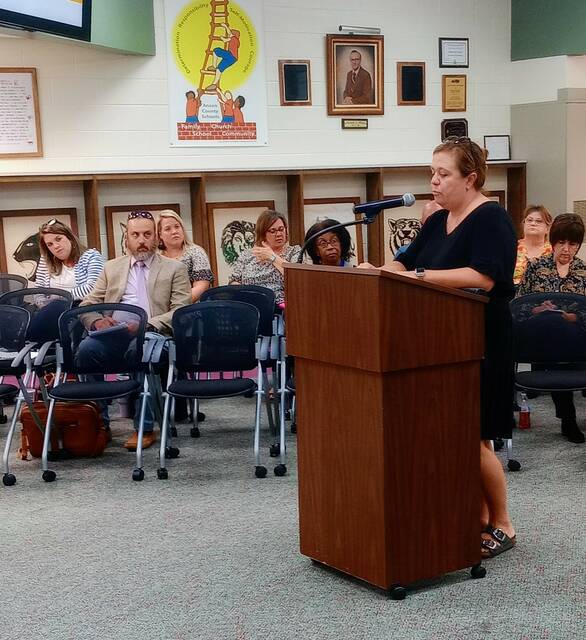 Kelly Sheppard, a concerned parent, addressed the board regarding the lack of feedback or assistance she has not received from the school board about several concerns she shared with the board over ten weeks prior to the October 30 meeting.