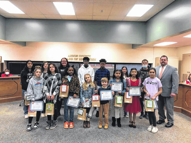 Pictured are the Christmas Card Design Contest winners.
Photos courtesy of Anson County Schools
