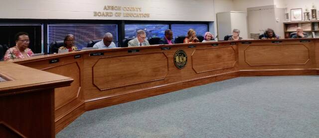 David Long came before the school board to discuss the merits of entering into a contract with his firm, EPI, going forward to procure internationally trained educators for the Anson County School District.
                                 Lauren Monica | Anson Record