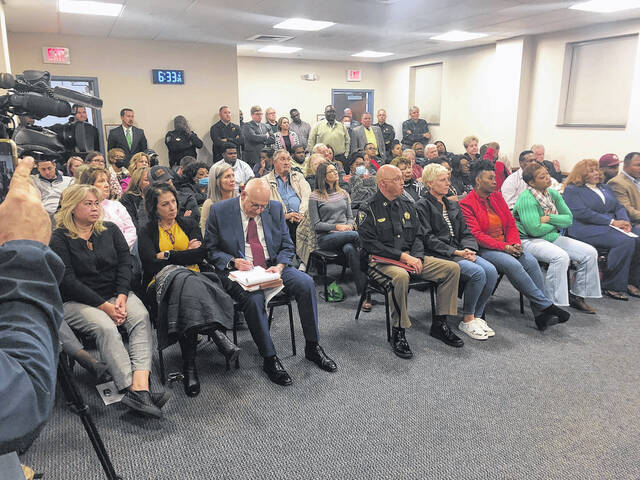 The contentious Dec. 6 meeting of the Anson County Board of Commissioners meeting was standing room only to parse out who exactly would be the Anson sheriff. Scott Howell would be appointed by the board that night, although the matter now stands before the NC Court of Appeals.
                                 Daily Journal file photo