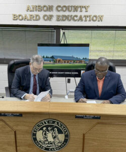 New middle school contract signing