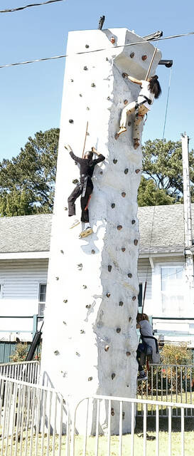 Rylee Taylor (black shirt and pants) enjoyed conquering Polktons Family Fun Days rock wall
Lauren Monica | Anson Record