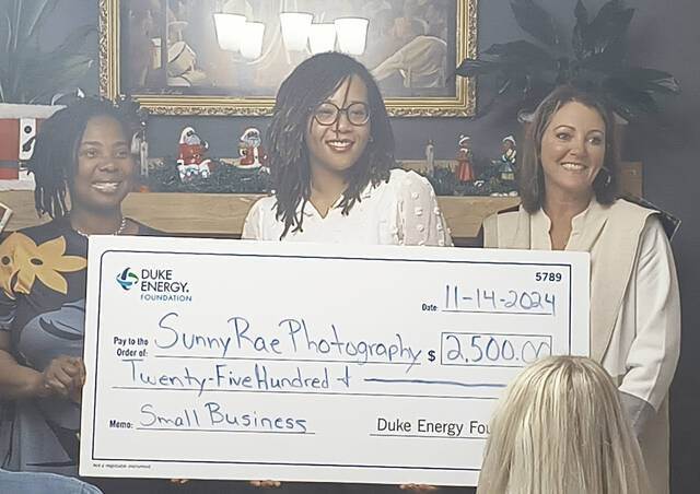 Pictured left to right, Ansonville Mayor Angela Caraway, Sunny Rae, and Emily Turner with Duke Energy
Lauren Monica | Anson Record