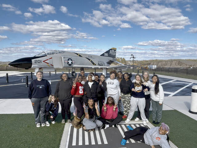 The Anson County Band enjoyed viewing a WWII plane exhibit, and watching planes take off and land at the busy Charlotte Douglas Airport.