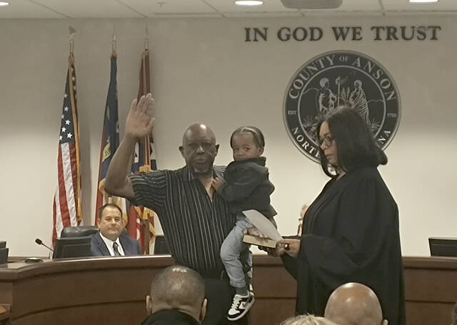 With family by his side, Commissioner Jarvis Woodburn was once again sworn in as a commissioner for Anson County
Courtesy photo