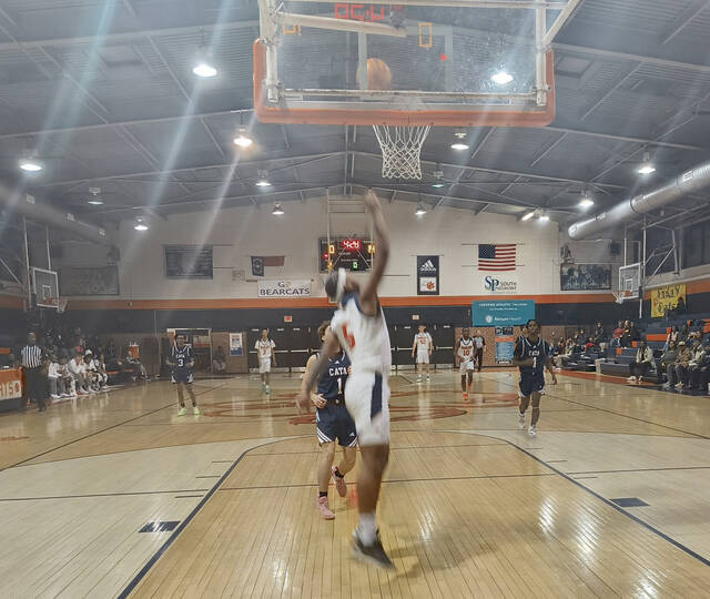 Senior Jayden Little (SG) kept the baskets coming during Ansons annual Alumni Night held Friday