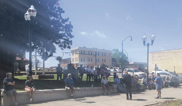 Ansonians turned out in droves to show Harrington support and to honor the memory of fallen officer K9 Blitz