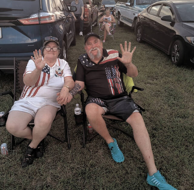 John and Mary Johnson enjpoyed thier second year celebrating Independence Day with the Mortons in Lilesville