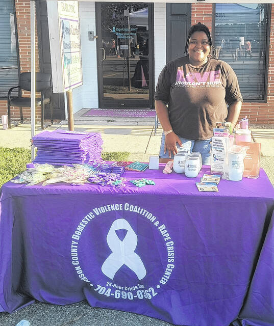 Anson County Domestic Violence representative Karisma Lisenby was excited to be a part of the event.