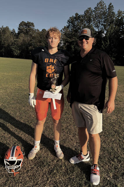 Sr. Jase Martin (DE, TE, LB) is part of the offensive line clearing the way for the Bearcats, rushing for 368 yards and taking every snap on both sides of the ball, according to Head Coach Landon Allen.
                                 Submitted photo